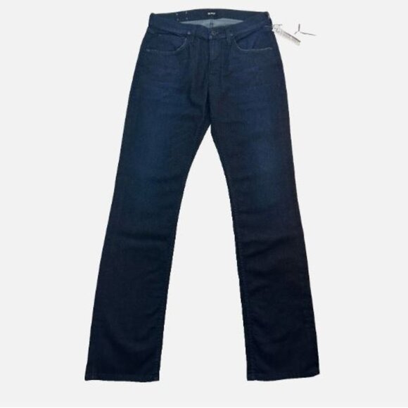 Hudson BYRON Size W32 L34 Straight Stretch Men's Jeans Dark Blue New - Picture 2 of 15